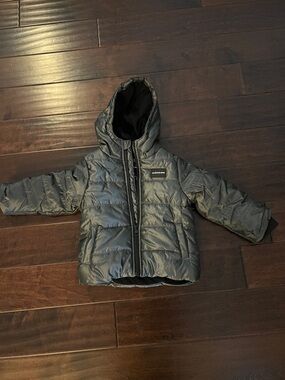 Calvin Klein Boys Hooded Puffer Jacket - Gray